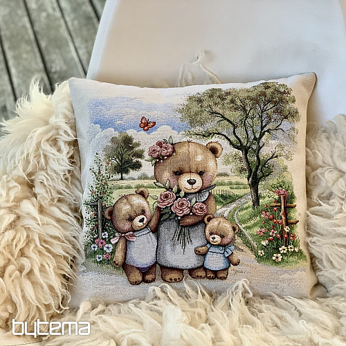 Funda de almohada tapiz FAMILIA DE OSOS