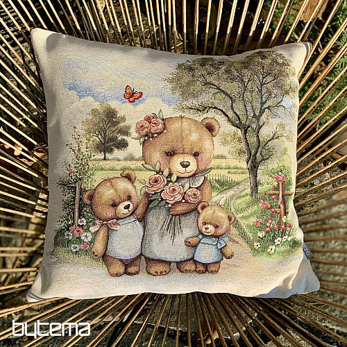 Funda de almohada tapiz FAMILIA DE OSOS