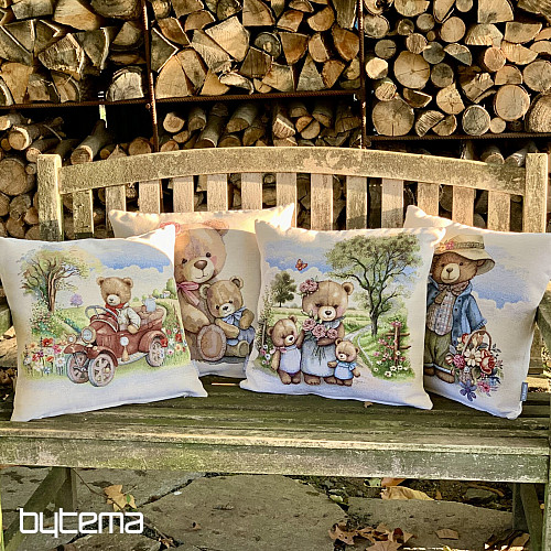 Funda de almohada tapiz FAMILIA DE OSOS