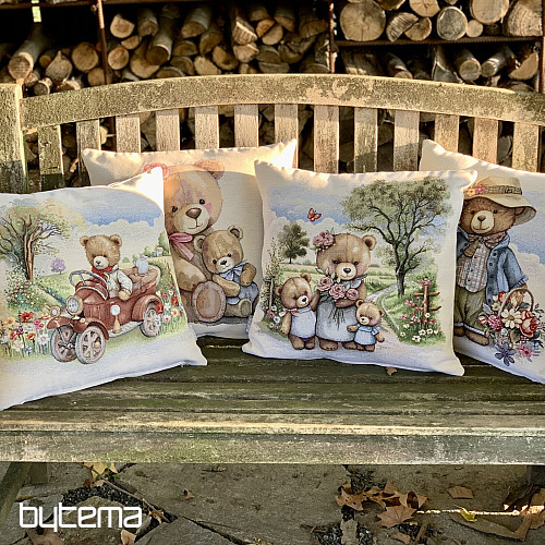Funda de almohada tapiz FAMILIA DE OSOS