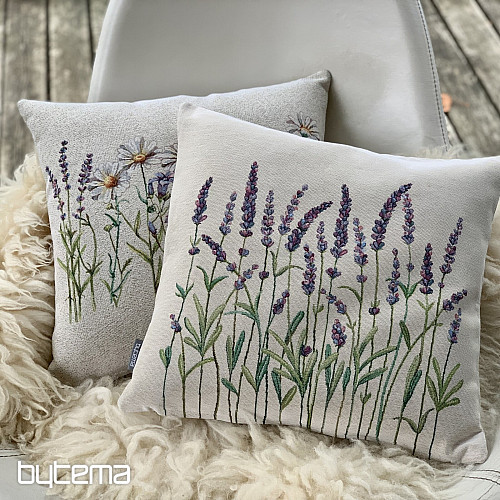Funda de cojín tapiz TALLOS DE LAVANDA