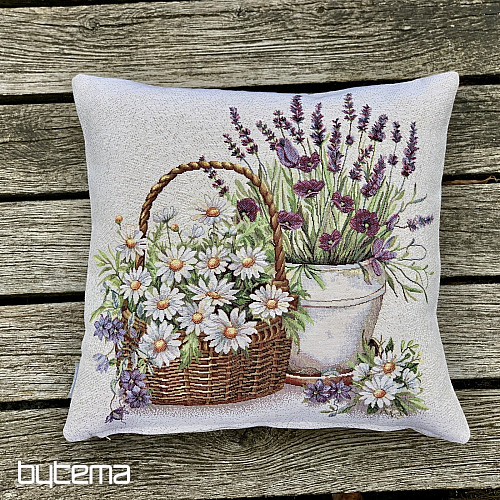 Funda de cojín tapiz BELLEZA EN UNA CESTA