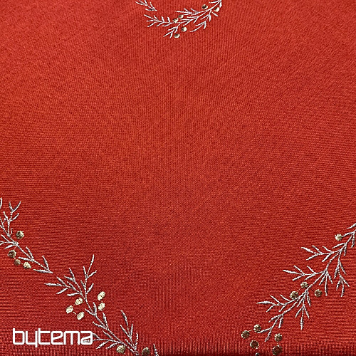 Mantel y mantón navideño bordado ROJO MISTLET
