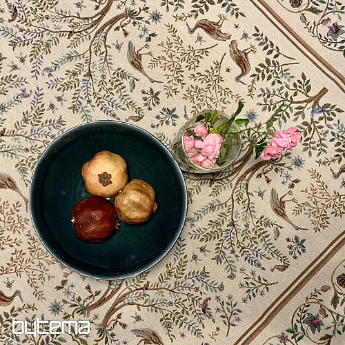 Mantel tapiz y chal WILLIAM MORRIS beige