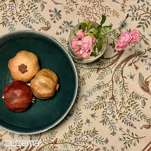 Mantel tapiz y chal WILLIAM MORRIS beige