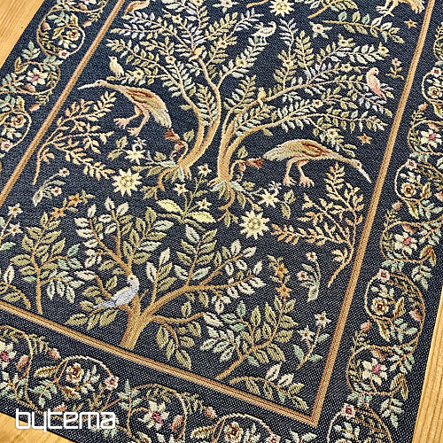 Mantel tapiz y bufanda WILLIAM MORRIS azul