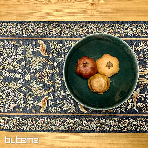 Mantel tapiz y bufanda WILLIAM MORRIS azul