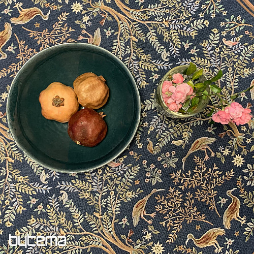 Mantel tapiz y bufanda WILLIAM MORRIS azul