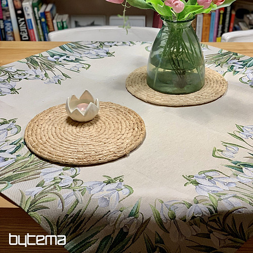 Mantel tapiz y bufanda PEQUEÑOS COPOS DE NIEVE