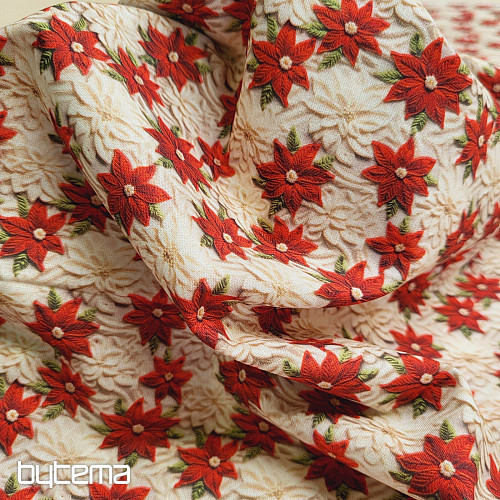 Tela de algodón ESTRELLAS DE NAVIDAD MINI