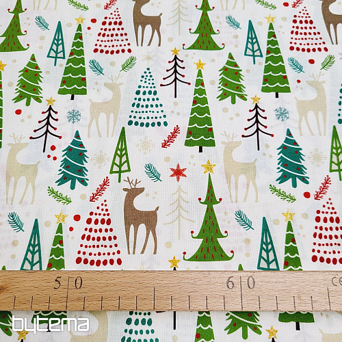 Tela de algodón BOSQUE DE NAVIDAD