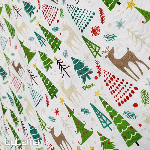 Tela de algodón BOSQUE DE NAVIDAD