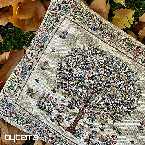 Cojín tapiz ÁRBOL DE LA FELICIDAD beige