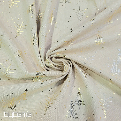 Tela de algodón ÁRBOLES BEIGE