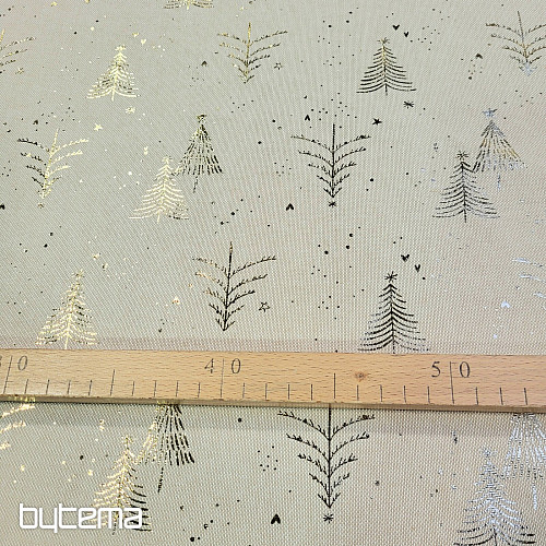 Tela de algodón ÁRBOLES BEIGE