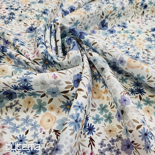 Tela de algodón ROMANA azul
