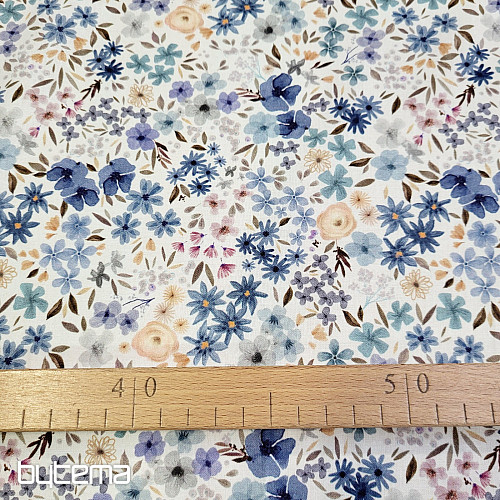 Tela de algodón ROMANA azul