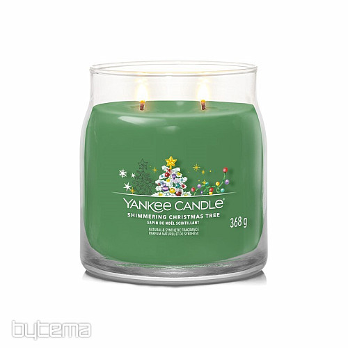 vela YC fragancia BRILLANTE ARBOL DE NAVIDAD CRISTAL MEDIANO 2 mechas