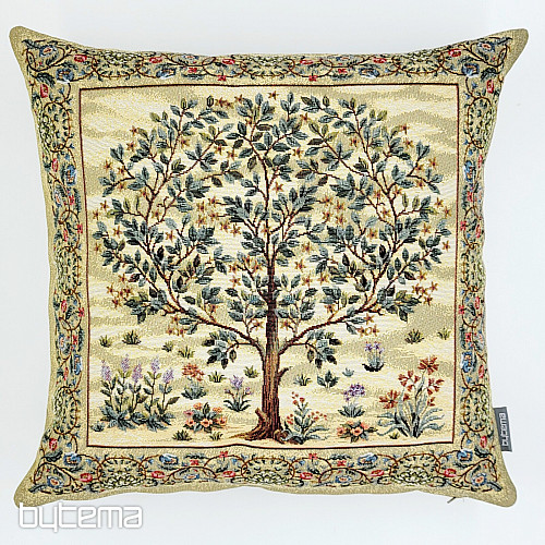 Funda de cojín tapiz ÁRBOL DE LA FELICIDAD beige