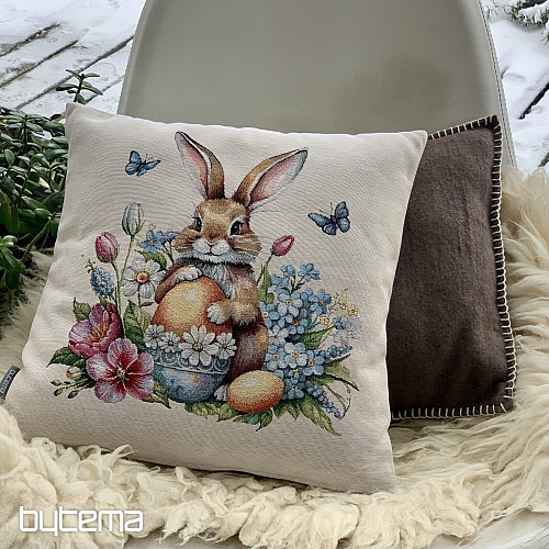 Tapiz de Pascua que cubre CAZAS Y HUEVOS AMARILLOS