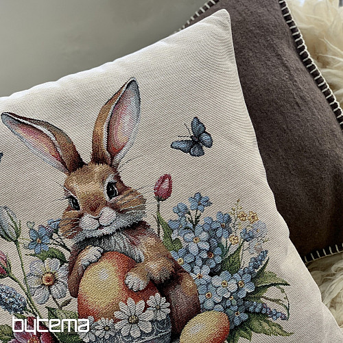 Tapiz de Pascua que cubre CAZAS Y HUEVOS AMARILLOS