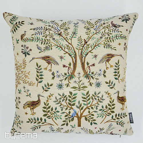 Funda de cojín tapiz WILLIAM MORRIS beige - superficie completa