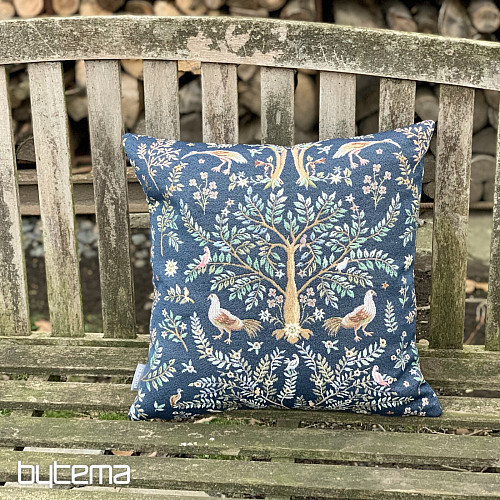 Funda de cojín tapiz WILLIAM MORRIS azul - all over