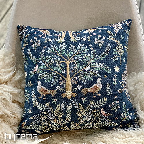 Funda de cojín tapiz WILLIAM MORRIS azul - all over