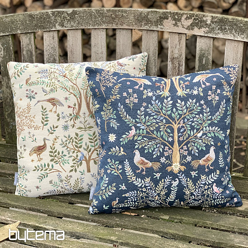 Funda de cojín tapiz WILLIAM MORRIS azul - all over
