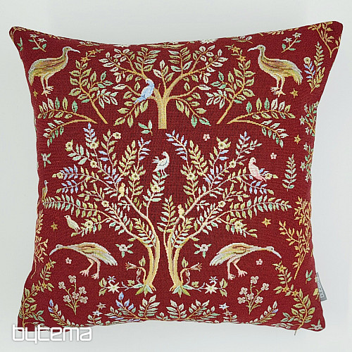 Funda de cojín tapiz WILLIAM MORRIS burdeos - all over