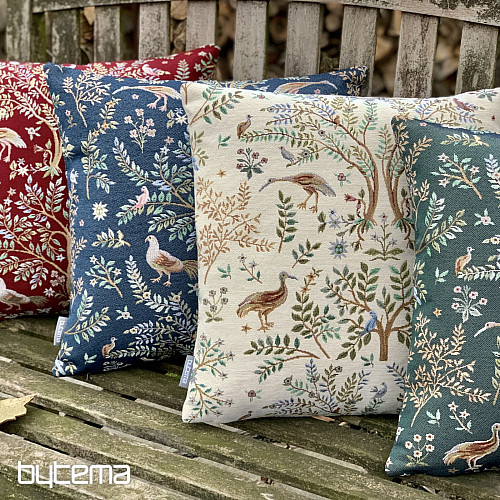 Funda de cojín tapiz WILLIAM MORRIS burdeos - all over
