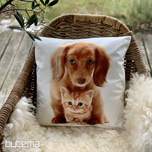 Funda de almohada PERRO Y GATO
