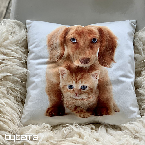 Funda de almohada PERRO Y GATO