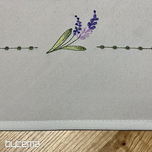 Mantel bordado CONEJO DE PASCUA con lavanda