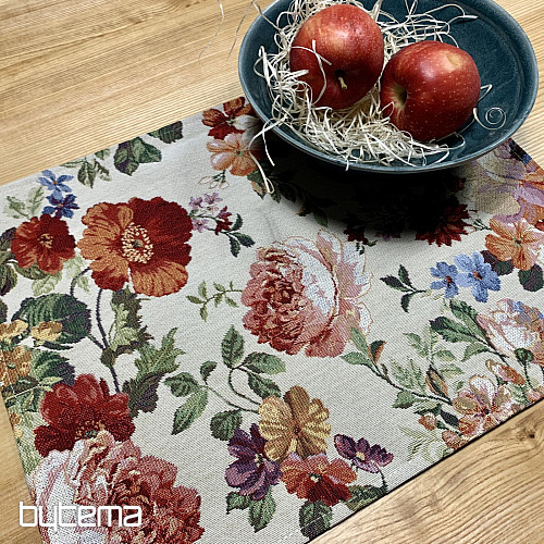 Mantel individual tapiz CREMA ROSA