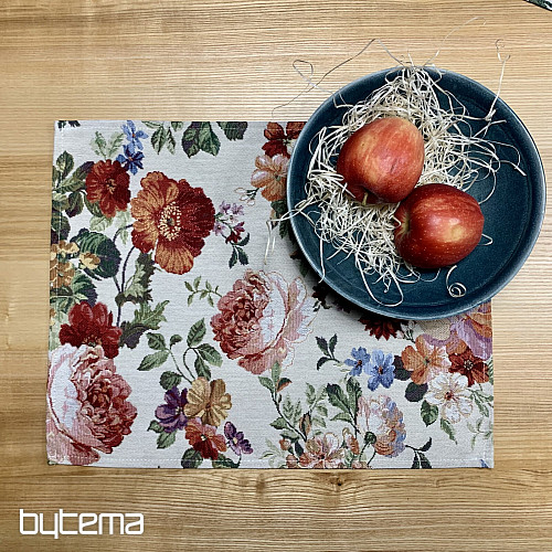Mantel individual tapiz CREMA ROSA