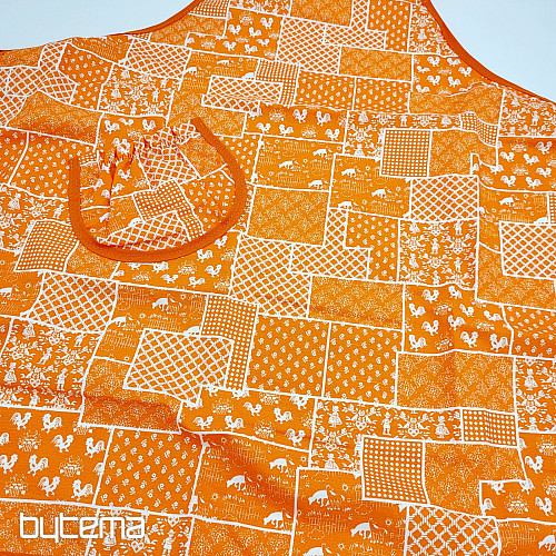 Delantal con pechera NARANJA