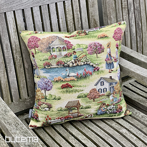 Funda de almohada tapiz JARDÍN DEL PARAÍSO II