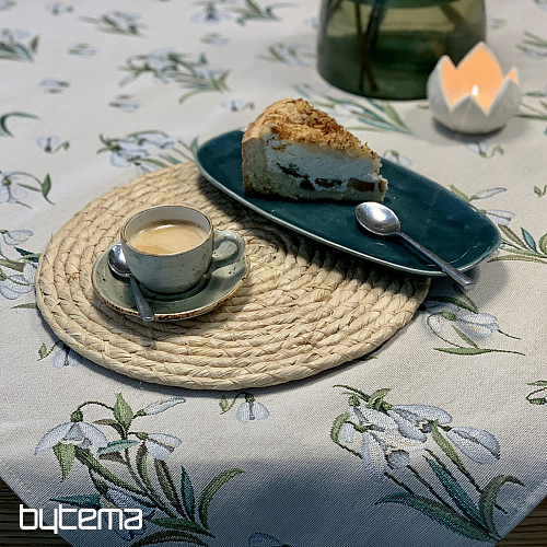 Mantel y bufanda tapiz CAMPANILLAS DE INVIERNO