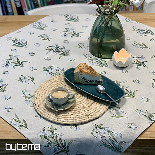 Mantel y bufanda tapiz CAMPANILLAS DE INVIERNO