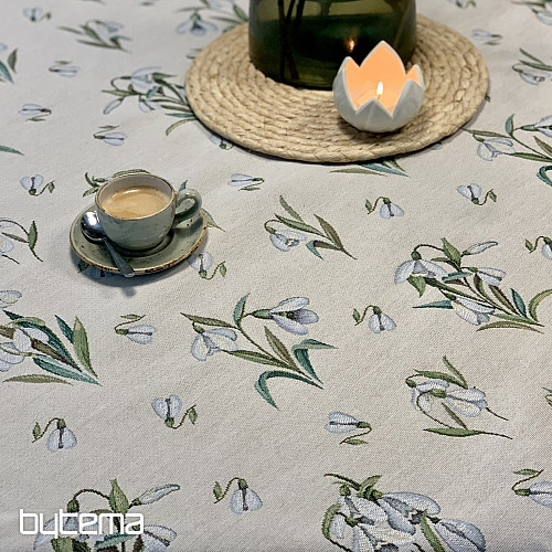Mantel y bufanda tapiz CAMPANILLAS DE INVIERNO