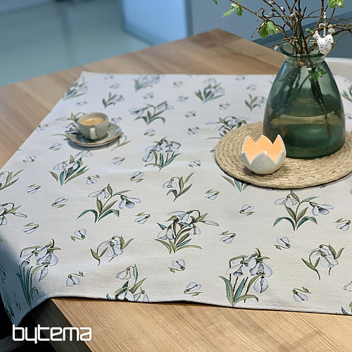Mantel y bufanda tapiz CAMPANILLAS DE INVIERNO
