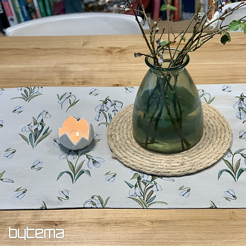 Mantel y bufanda tapiz CAMPANILLAS DE INVIERNO