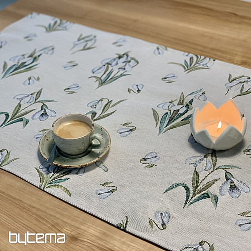 Mantel y bufanda tapiz CAMPANILLAS DE INVIERNO