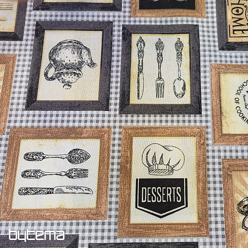 Tejido decorativo COCINA NEGRO