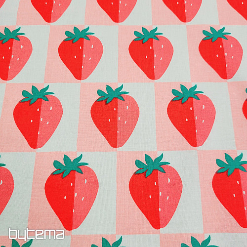 Tela de algodón FRESAS