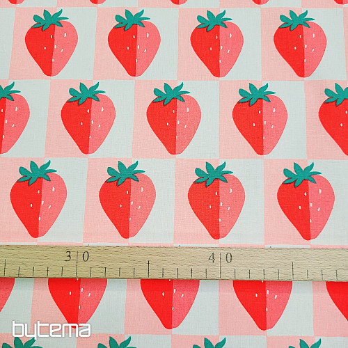 Tela de algodón FRESAS