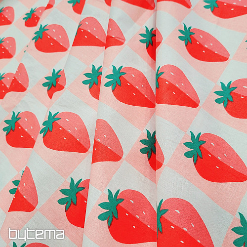 Tela de algodón FRESAS