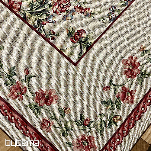 Mantel y pañuelo tapiz ENCAJE ROSA GRANDE