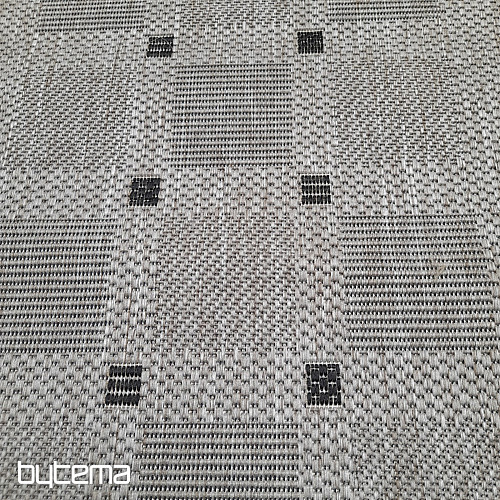 Alfombra FLOORLUX 20079/04 puntos plata-negro